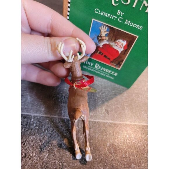 Hallmark Tiny Reindeer 2001 Twas the Night Before Christmas ornament Xmas decor - Picture 4 of 4